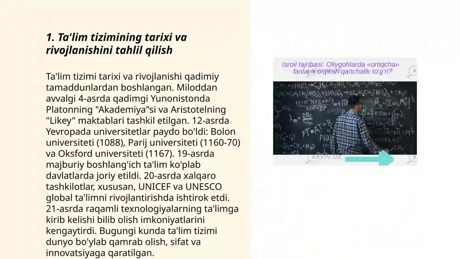 Oʻzbekistonda ta'lim rivojining oʻziga xos xususiyatlari 3