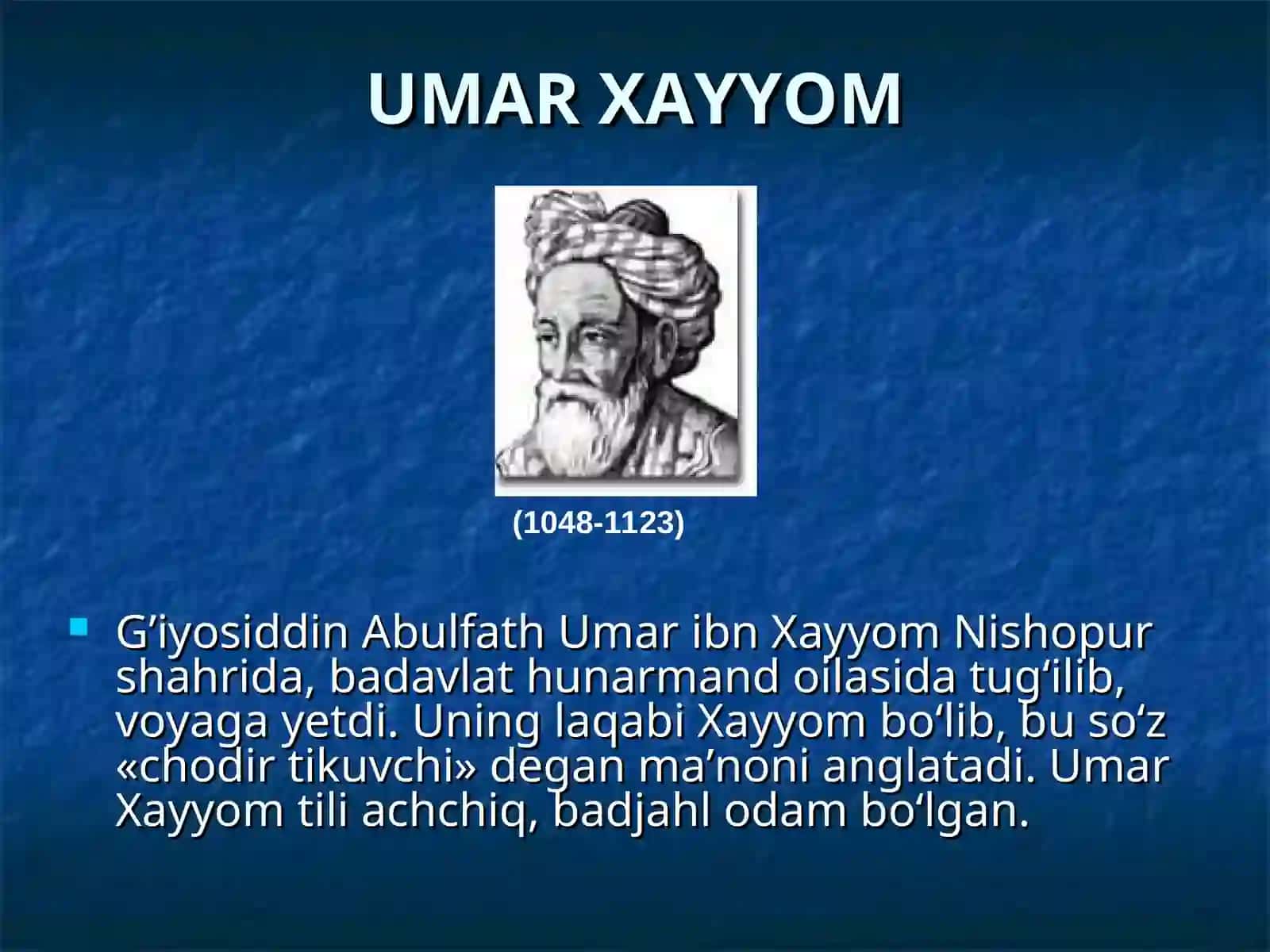 Umar Xayyomning pedagogik qarashlari 3