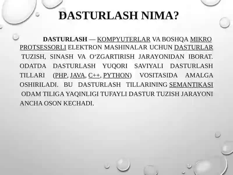 Dasturlashning maqsadi va vazifalari 3