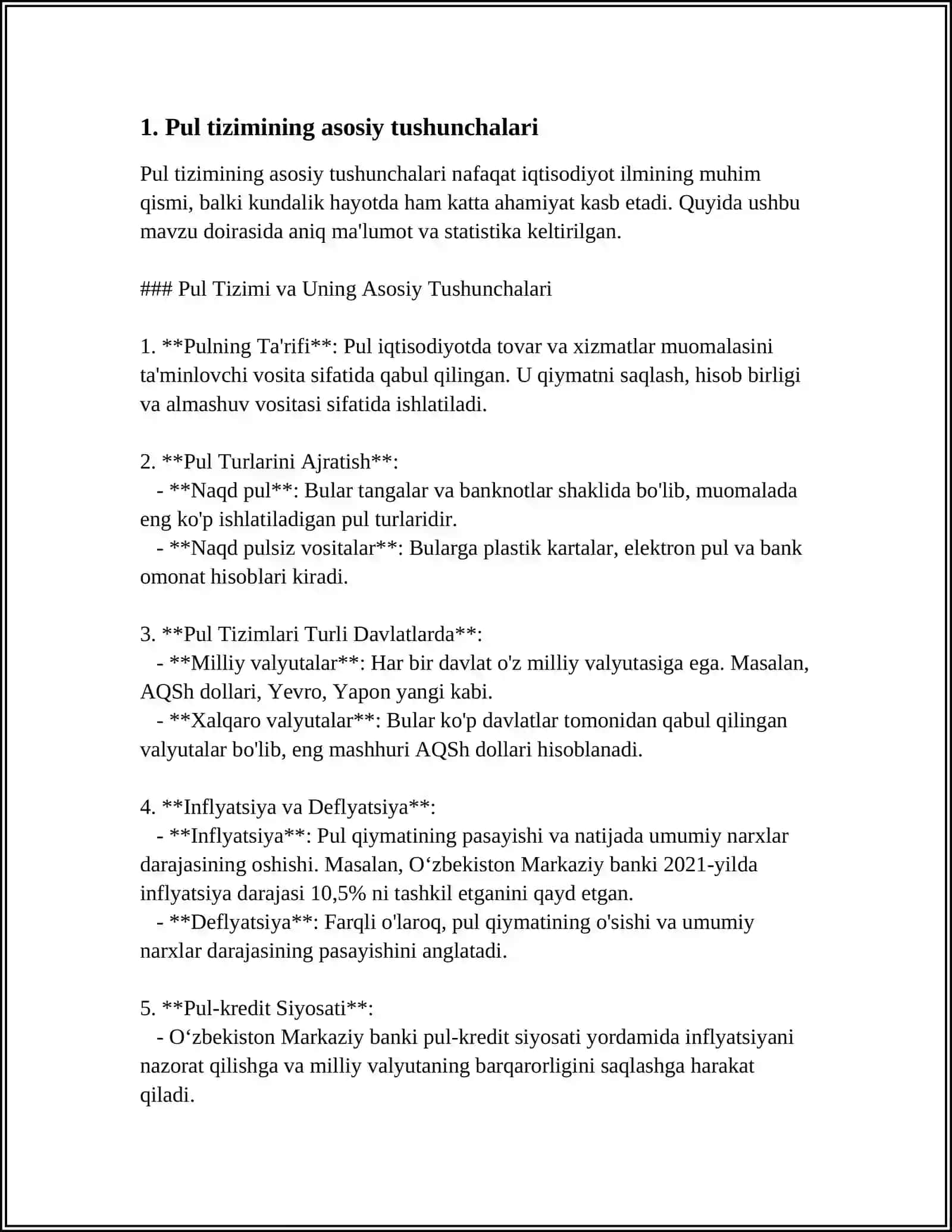 PUL TOZIMI EVALUTSIYASI VA UNING TURLARI 3