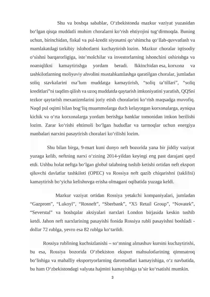 O'zbekiston Respublikasi iqtisodiyoti tashqari ishlarda oshib borishi 3