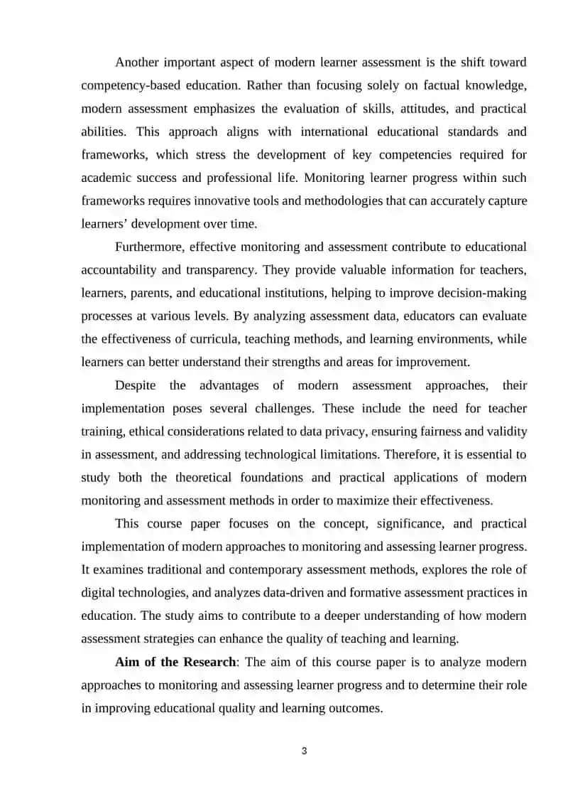Monitoring and Assessing Learner Progress: Modern Approaches 3