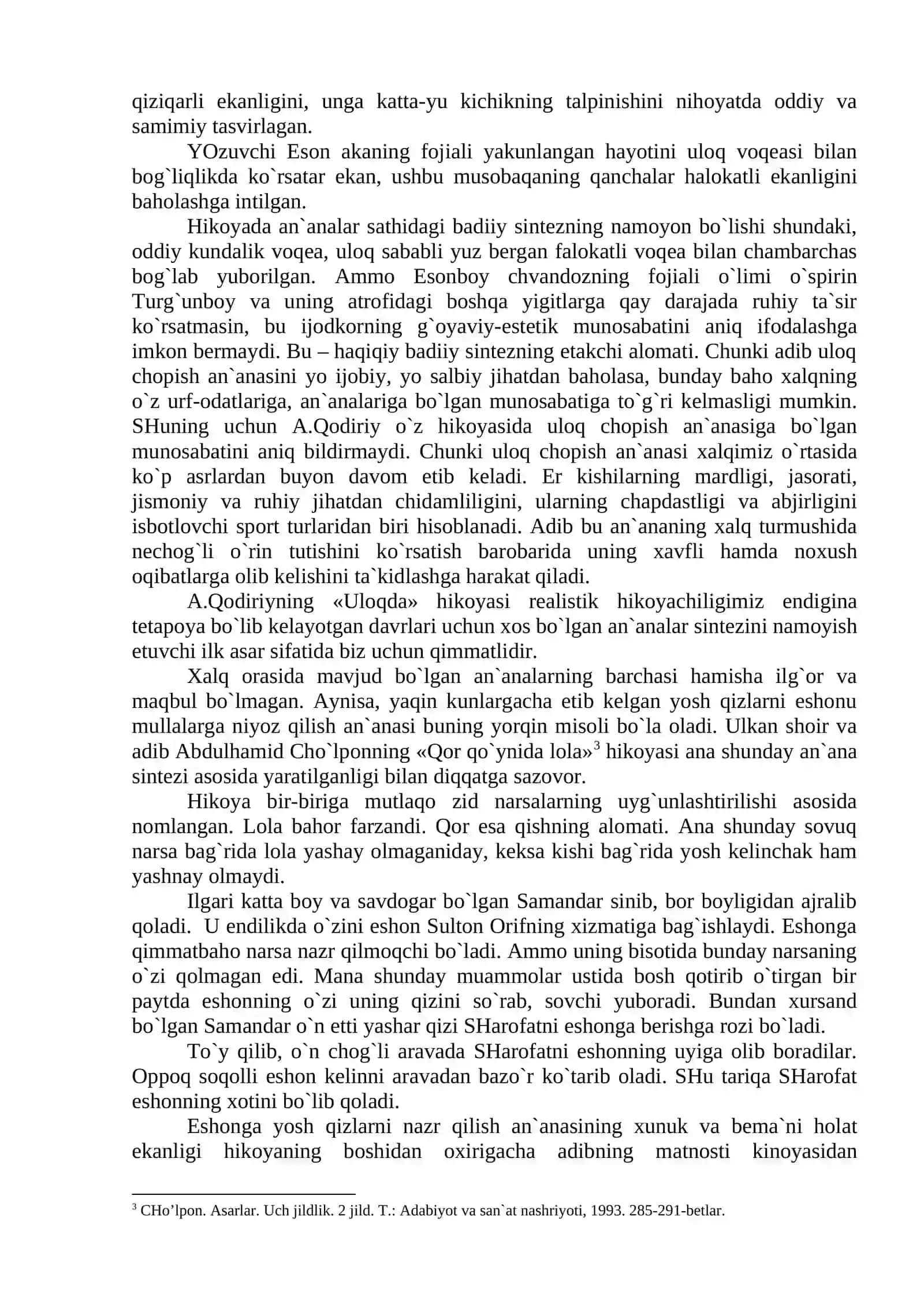 O`ZBЕK HIKОYACHILIGI VA АN`АNАLАR SАTHIDАGI SINTЕZ 3
