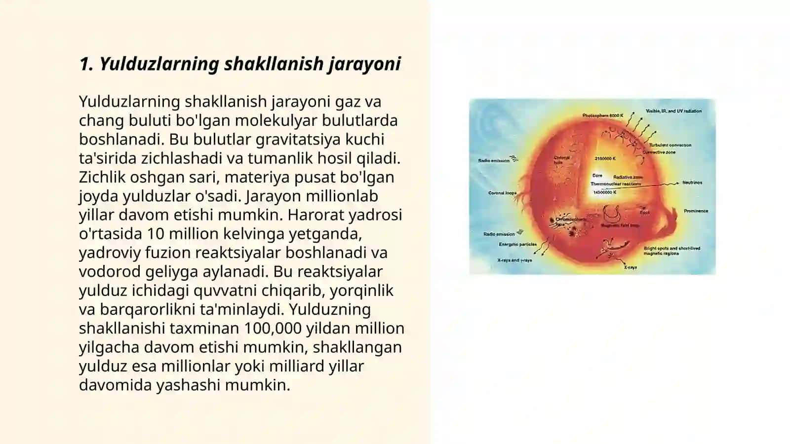 Yulduzlarning ichki tuzilishi 3