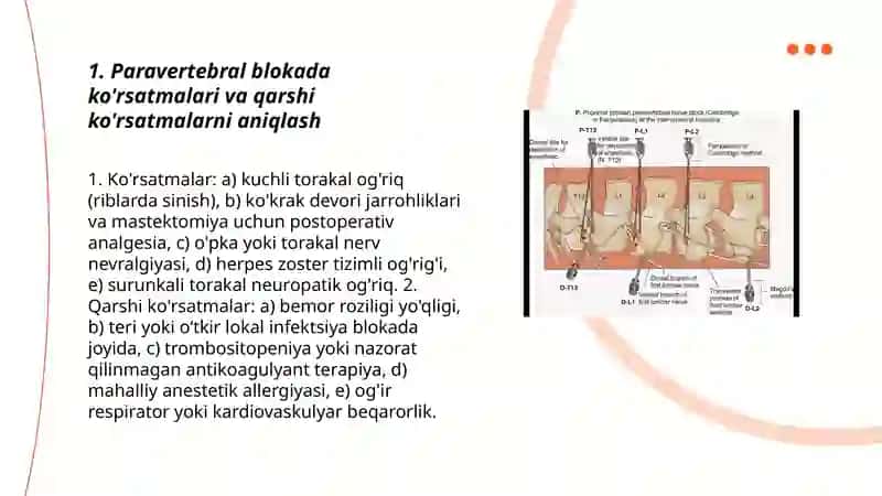 Paravertebral blokada uchun tayyorlik 3