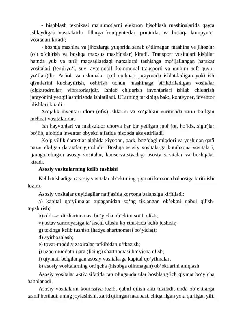 Buxgalteriya hisobining milliy standarti (BHMS) 3