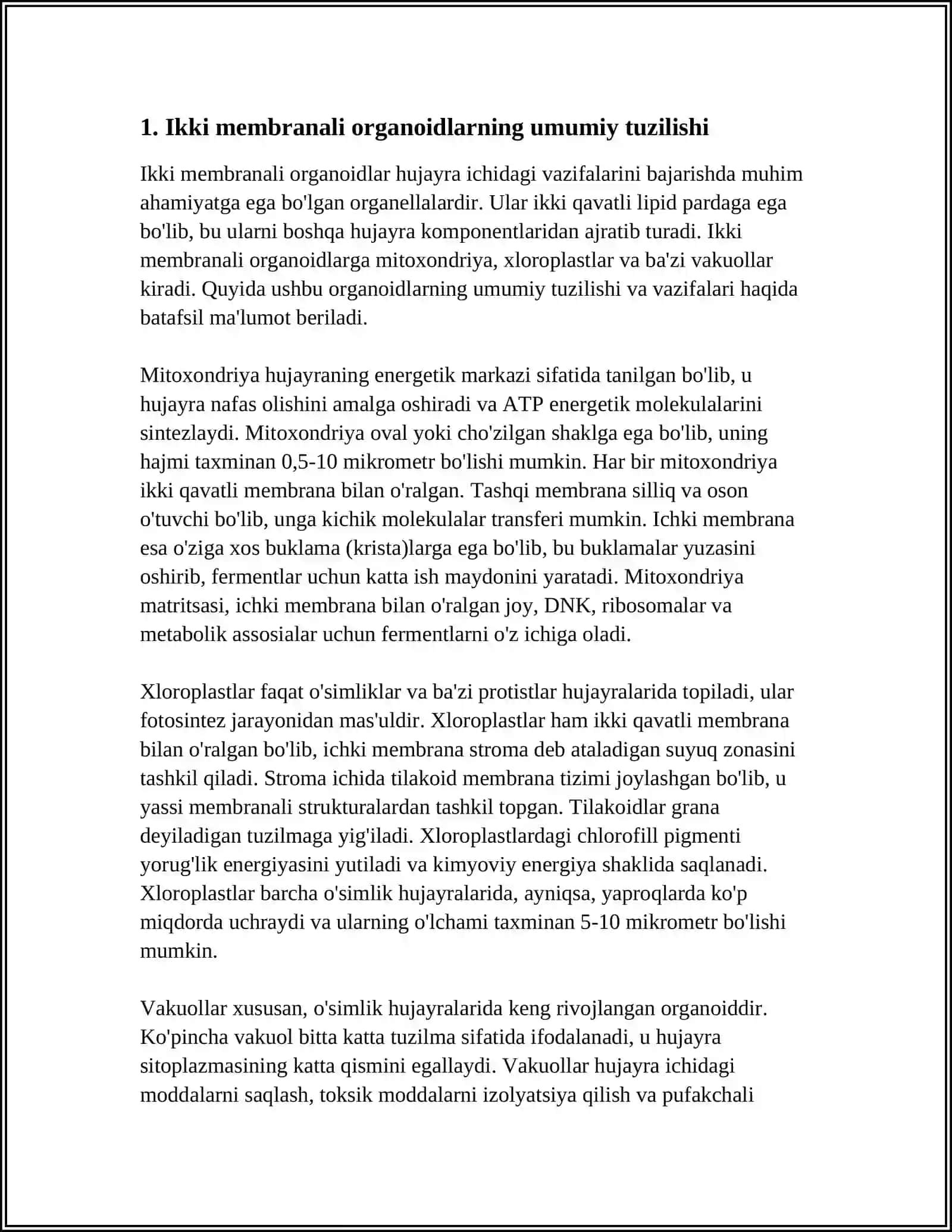 IKKI MEMBRANALI ORGANOIDLAR 3