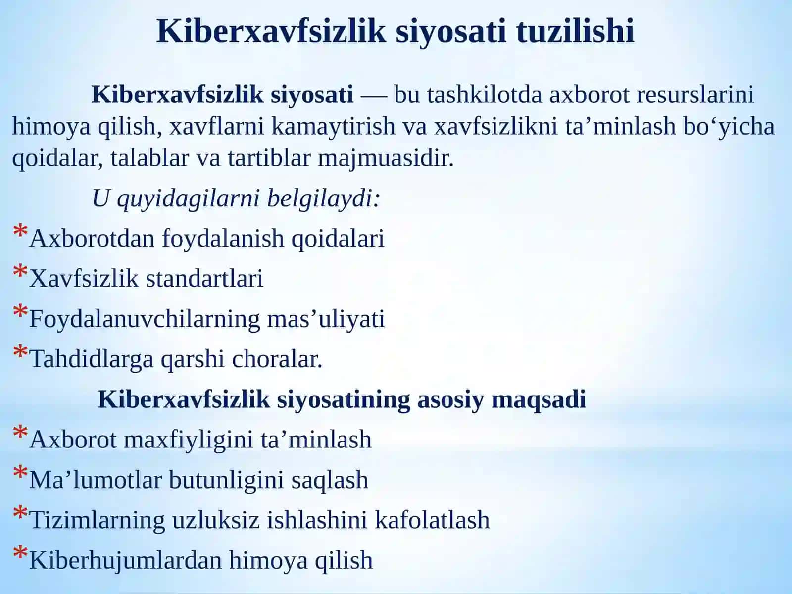 Kiberxavfsizlik siyosatlari va amaliyotlari 3