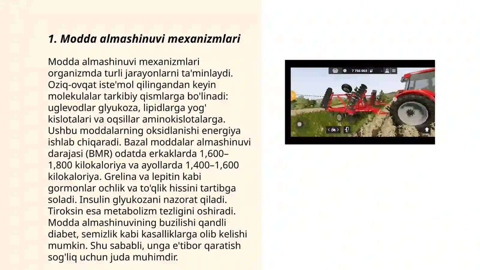 Modda va energiya almashinishni boshqarilishi 3