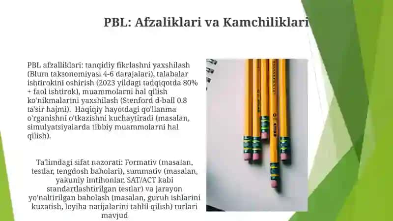 PBL: Afzaliklari va Kamchiliklari 3