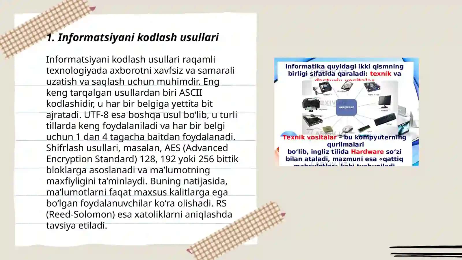 Informatsiyani kodlash mexanizmi 3