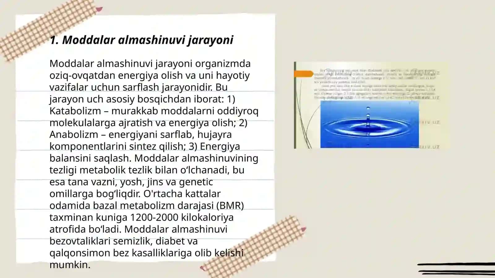 Moddalar almashunuvi suv va tuz almashunuvi 3