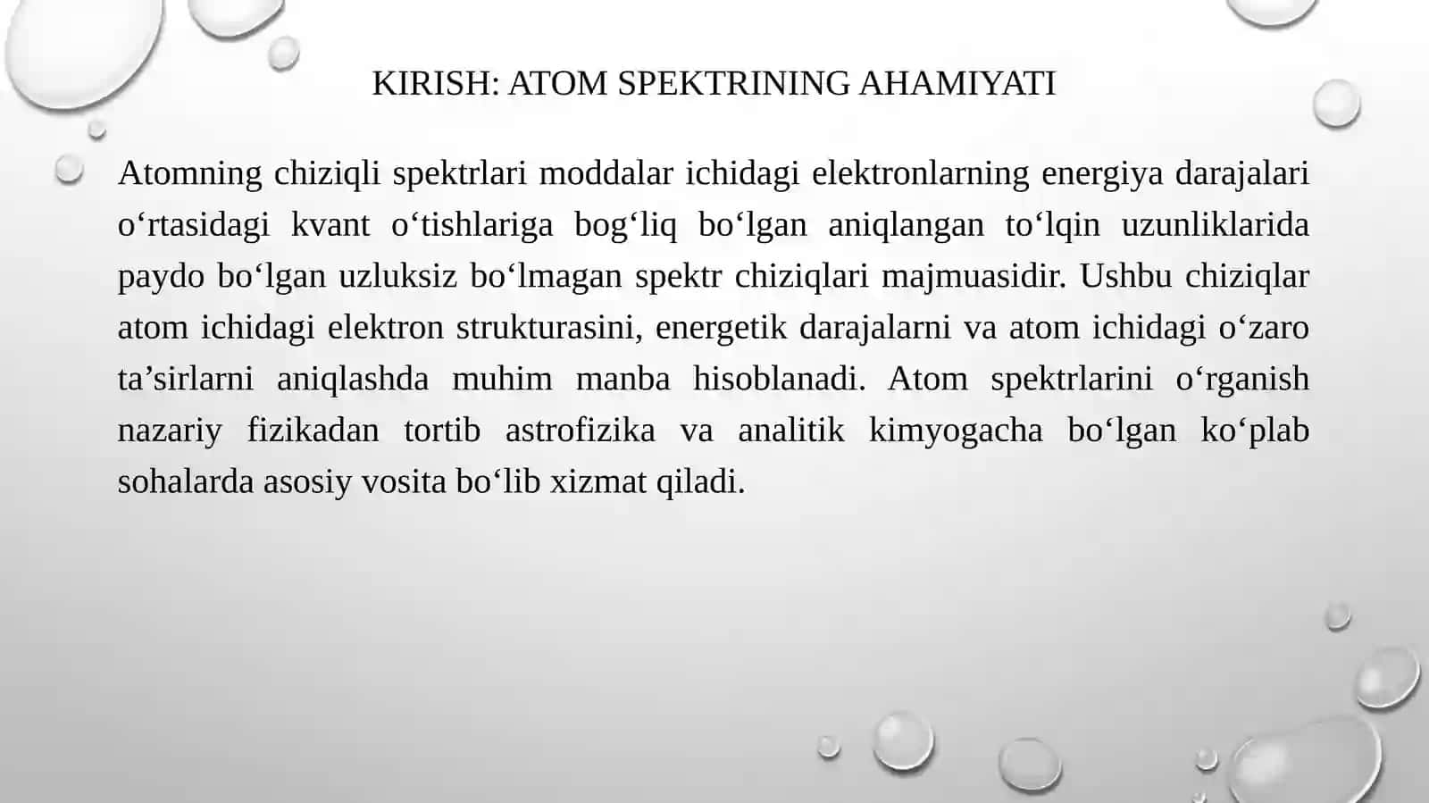 Atomning chiziqli spektrlari 3