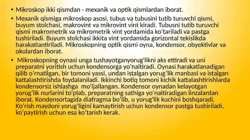Mikroskopning tuzulishi 3