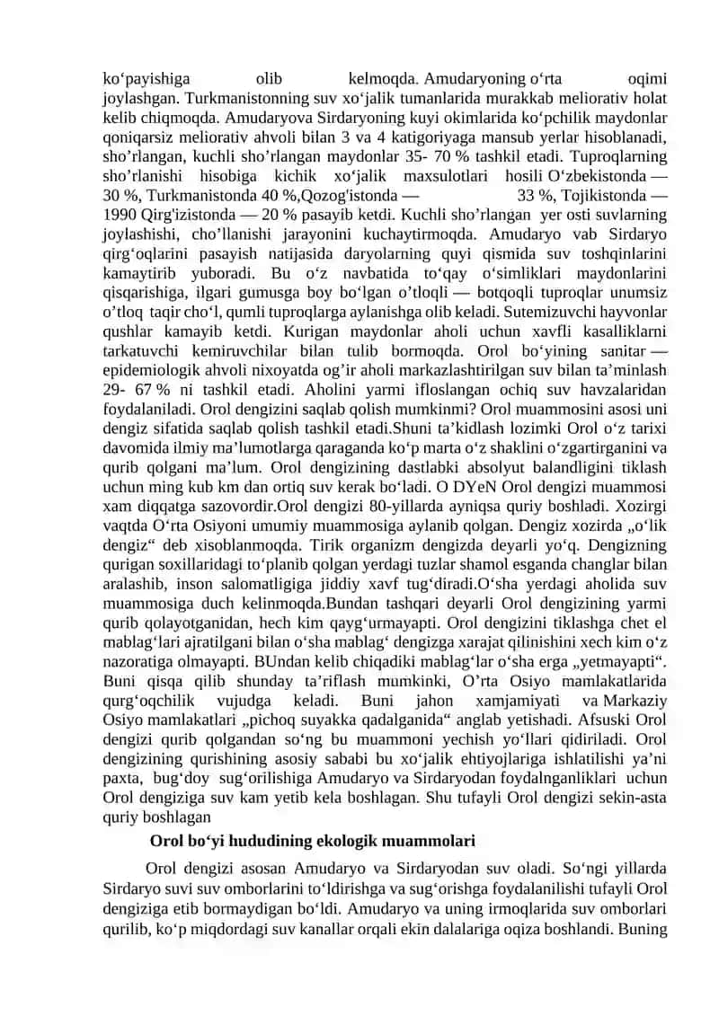 Orol dengizi ekologik ahvoli 3