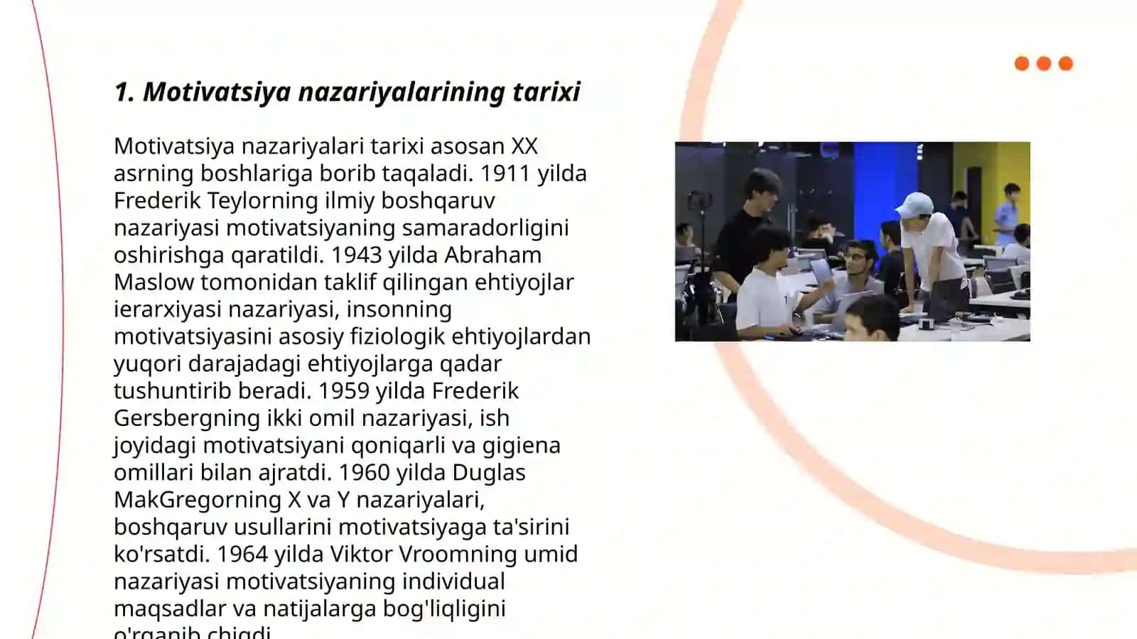 Inson motivasiyon sohasining rivojlanishi 3
