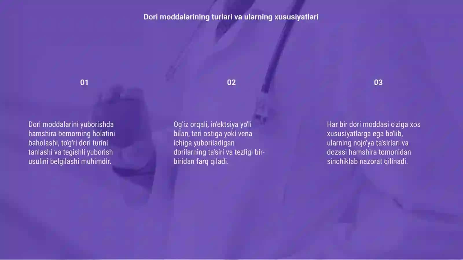 Dori moddalarini yuborishda bemorlarga hamshiralik parvarishi 3