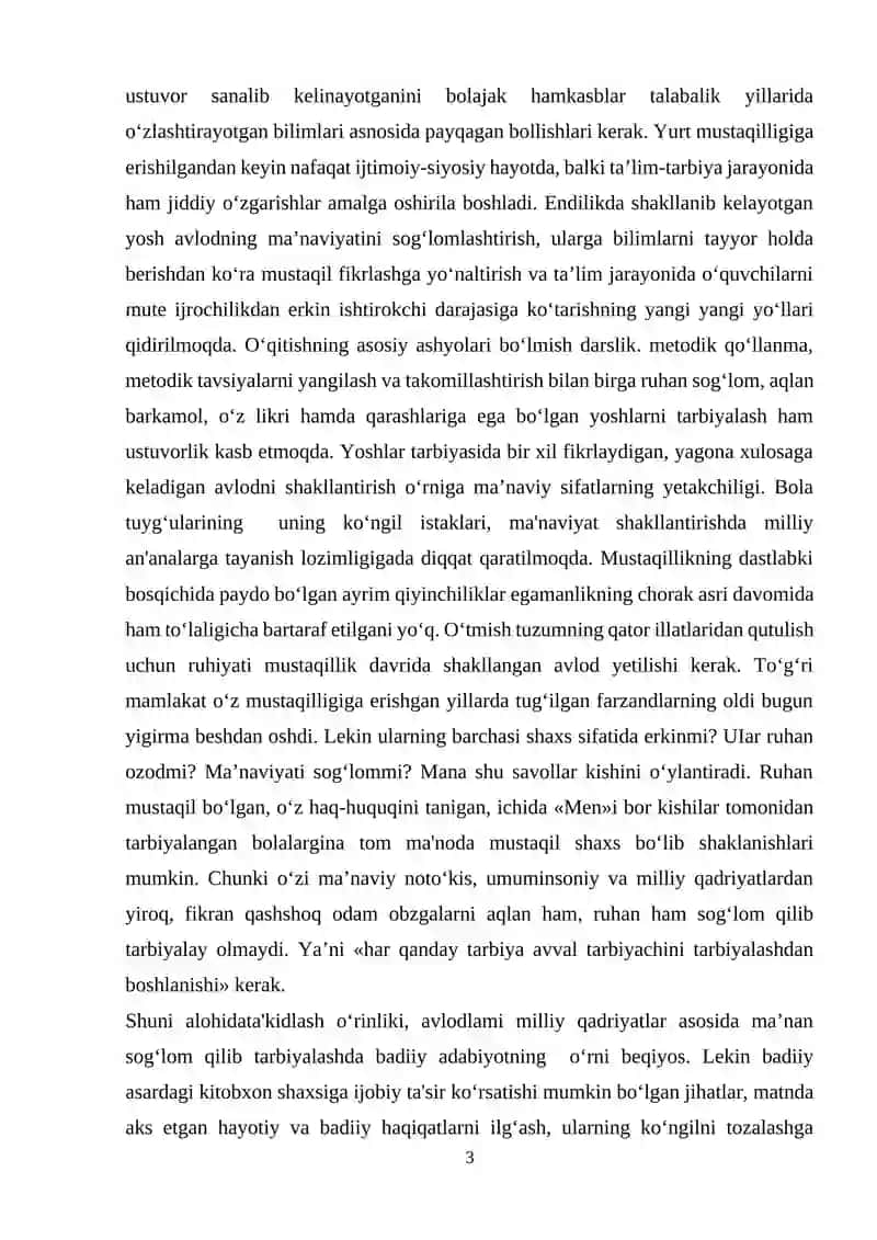 Adabiyot o‘qitish metodikasi 3