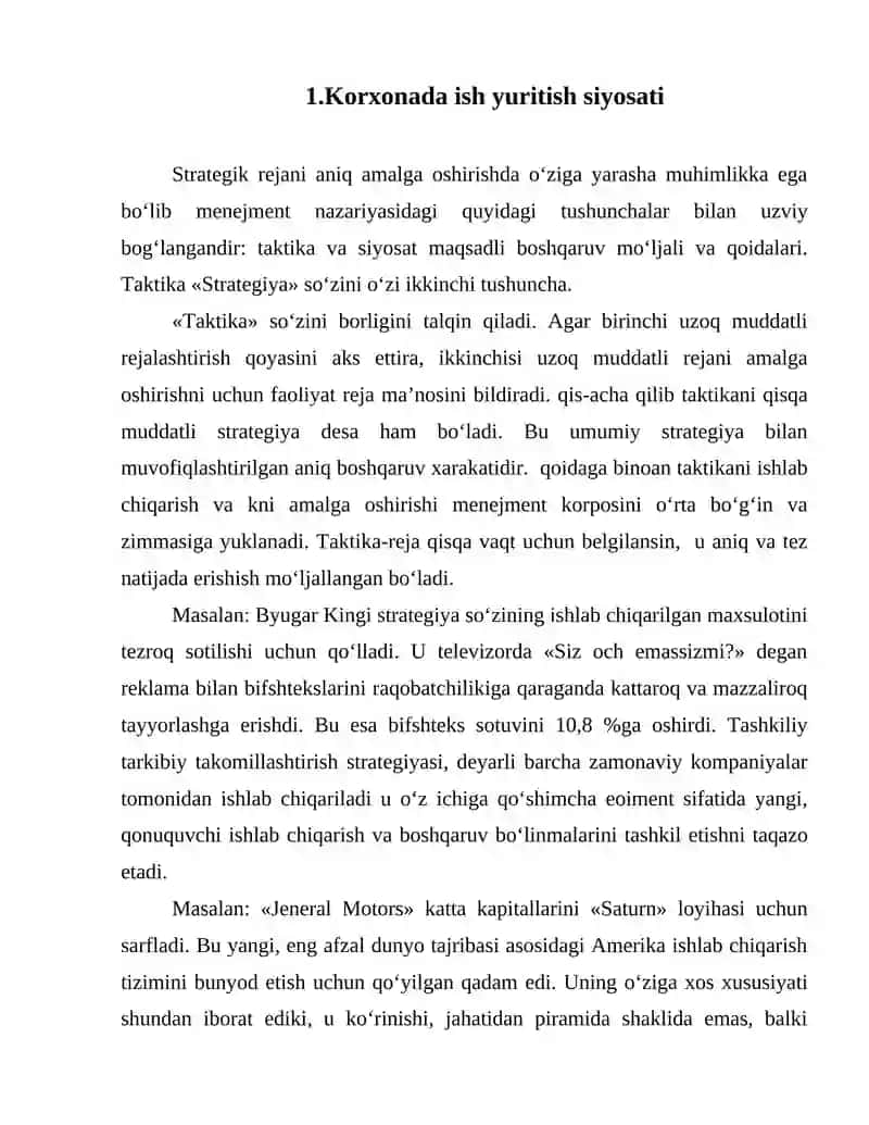 Korxona Strategiyasi 3
