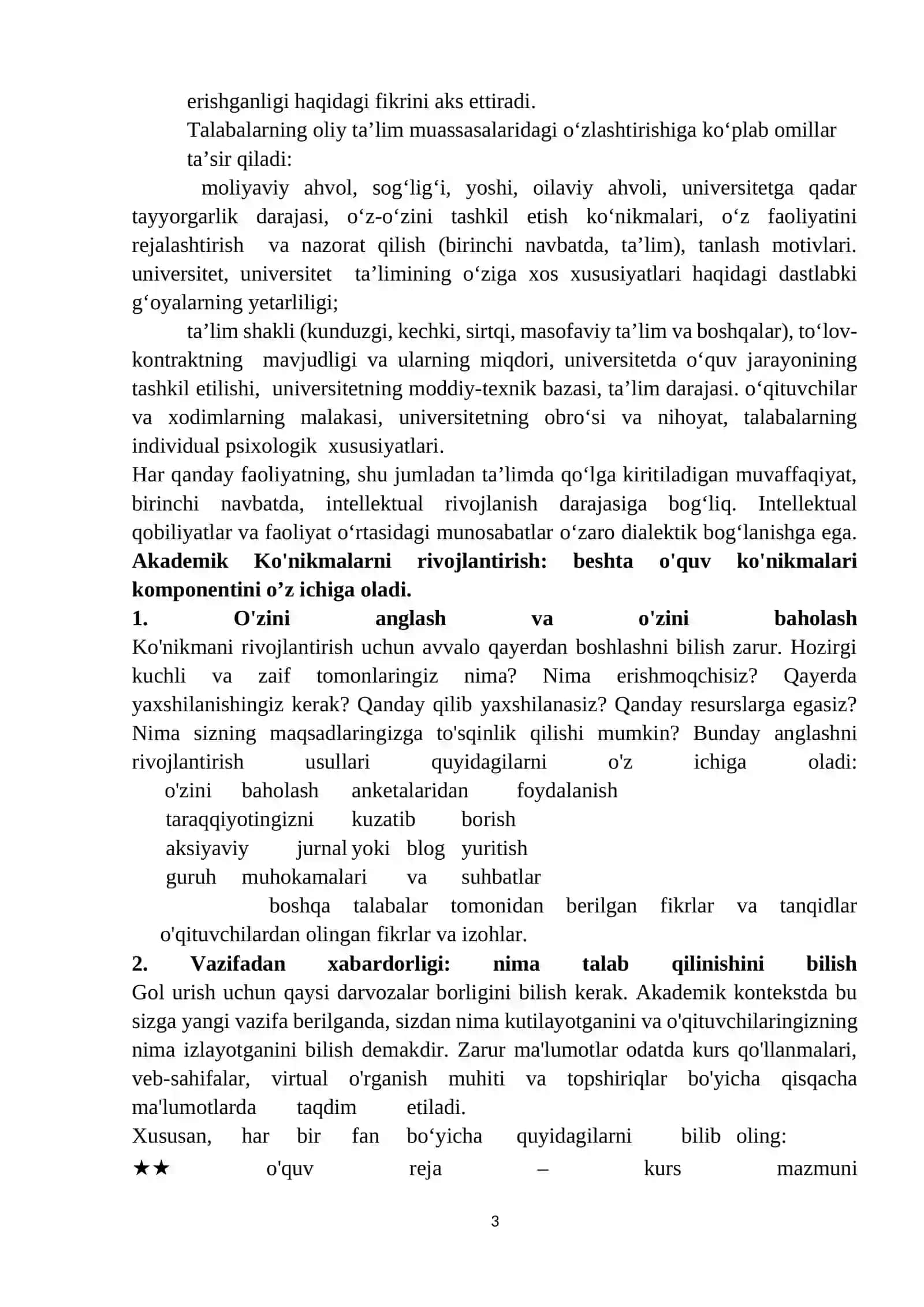 MA’RUZA MASHG‘ULOTI MATERIALLARI 3