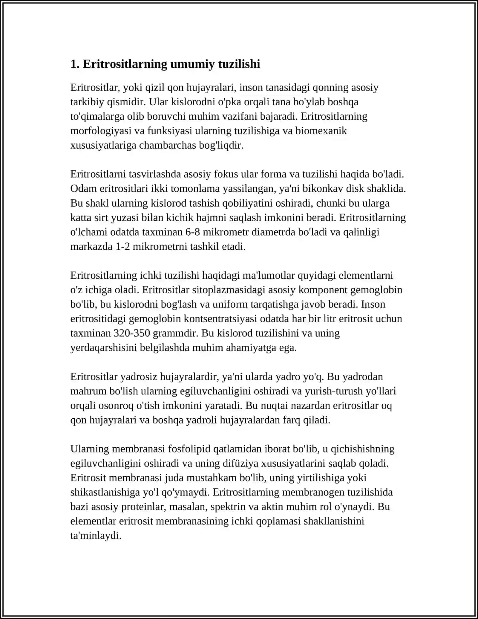 ERITROSITLAR TURLARI FUNKSIYALARI 3