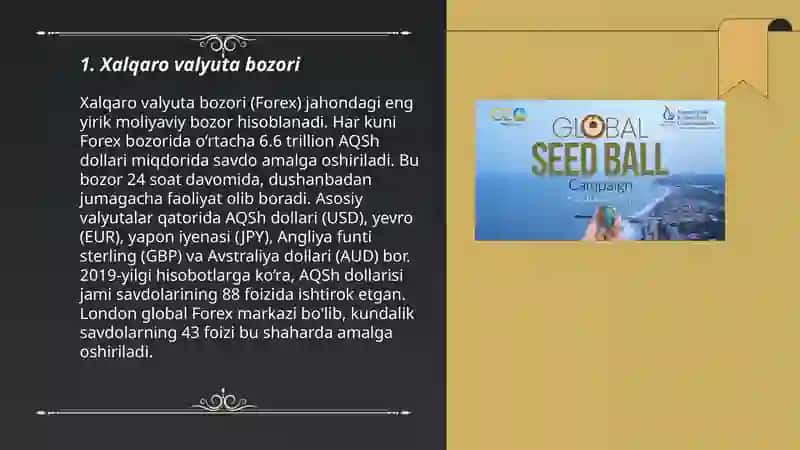 Jahon bozori. Xalqaro valyuta-kredit munosabatlari 3
