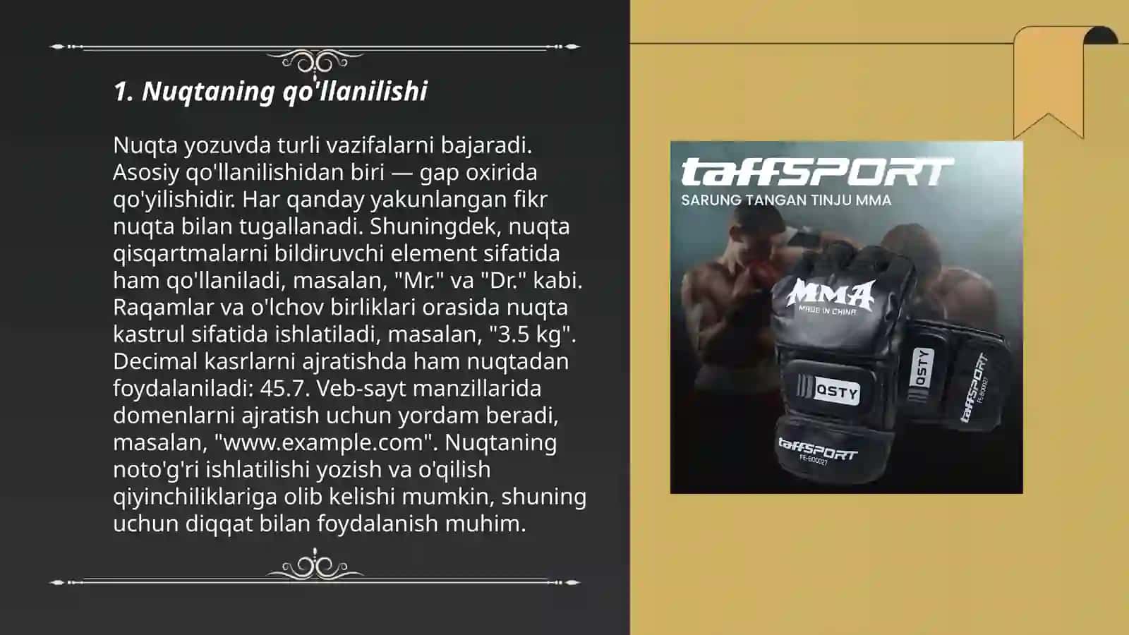 Punktuatsiya bo'limi 3