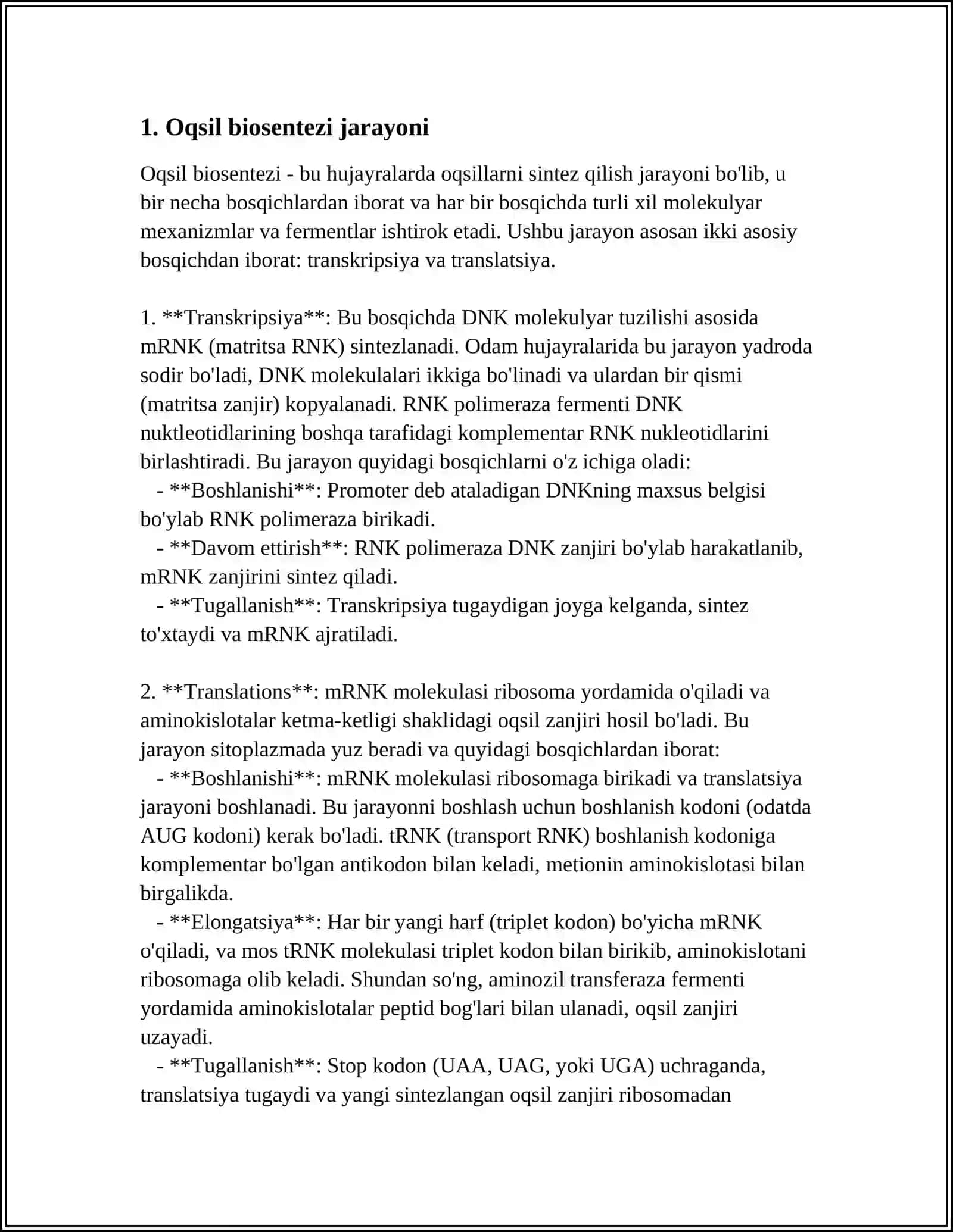 Oqsil biosentezi 3