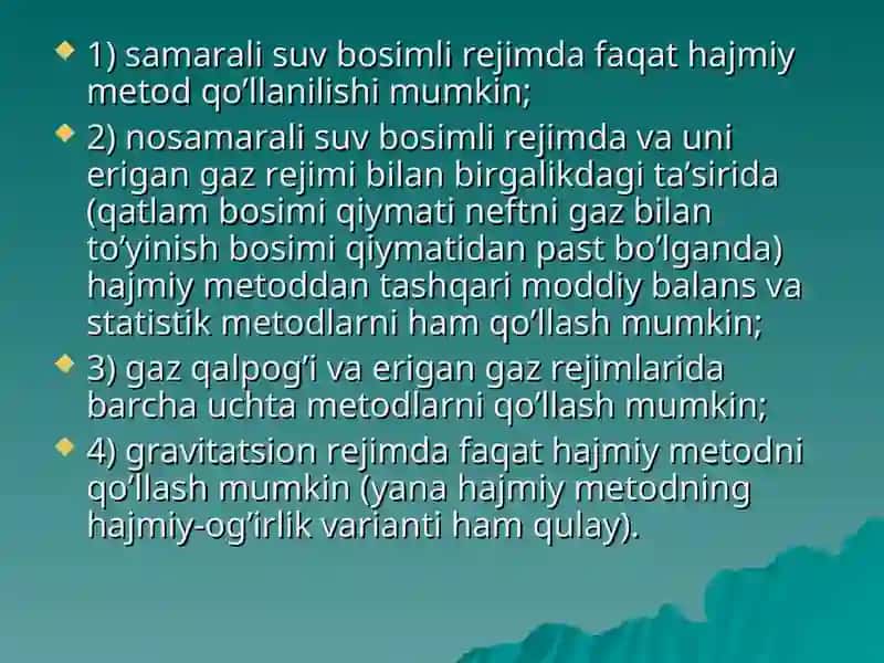 Neft va gaz zaxiralarini hisoblash metodlari 3