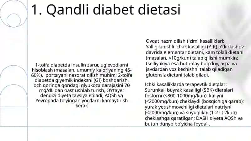 Ichki kasalliklarda parxez stollari turlari 3