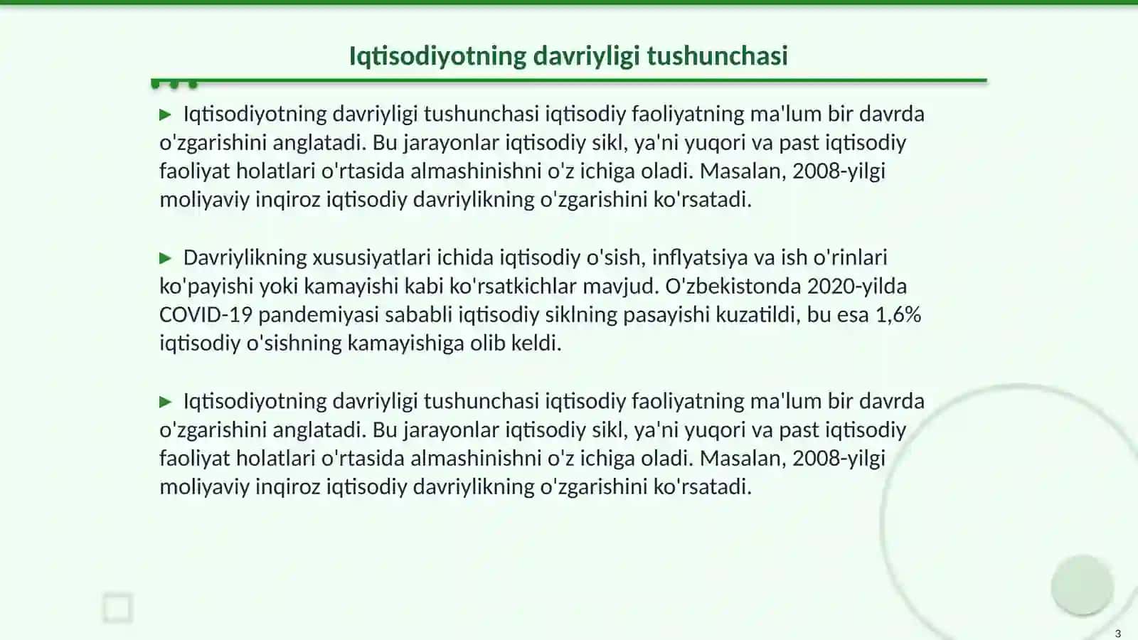 Iqtisodiyotning davriyligi makro iqtisodiy beqarorlik 3