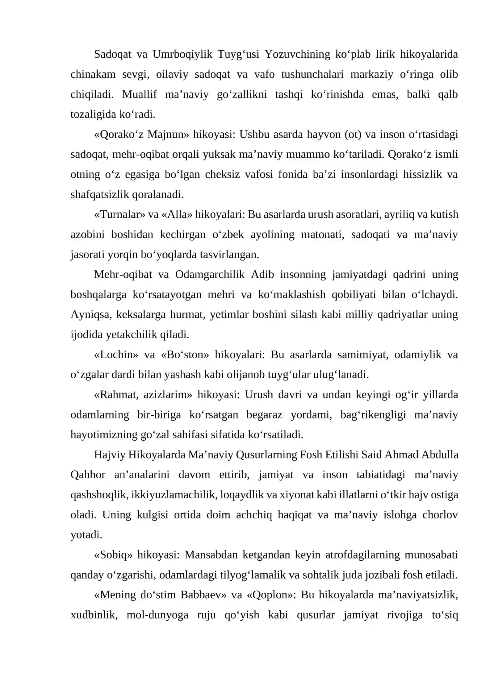 SAID AHMAD HIKOYALARIDA MA’NAVIY MASALALAR 3