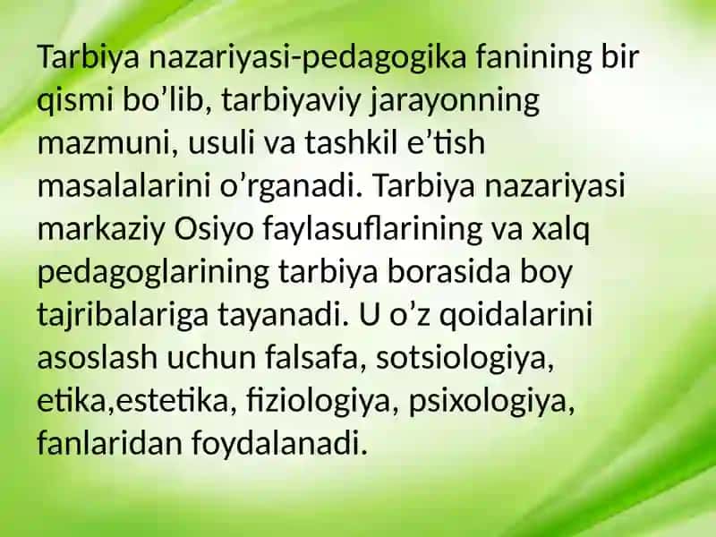 Tarbiya qonunlari 3