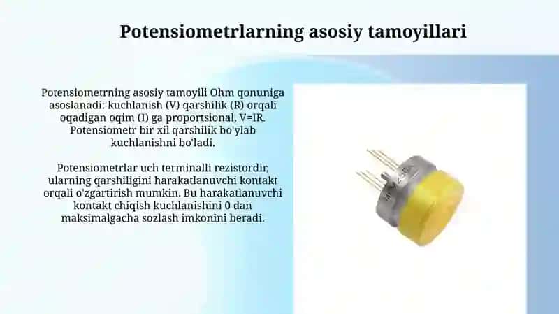 Avtomatik potensiometrlarda o'lchov zanjiri va tuzilishi 3