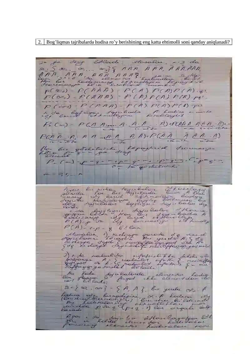 Ehtimollar Nazariyasi va Matematik Statistika Fani 3