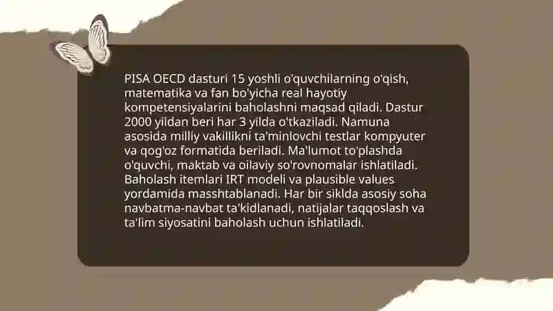 PISA xalqaro baholash dasturi 3