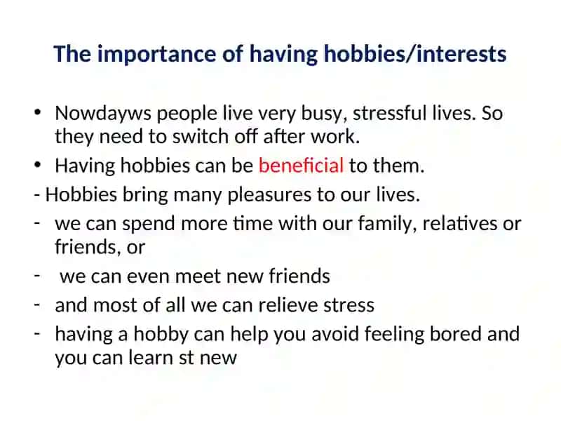Hobbies and Interests 3