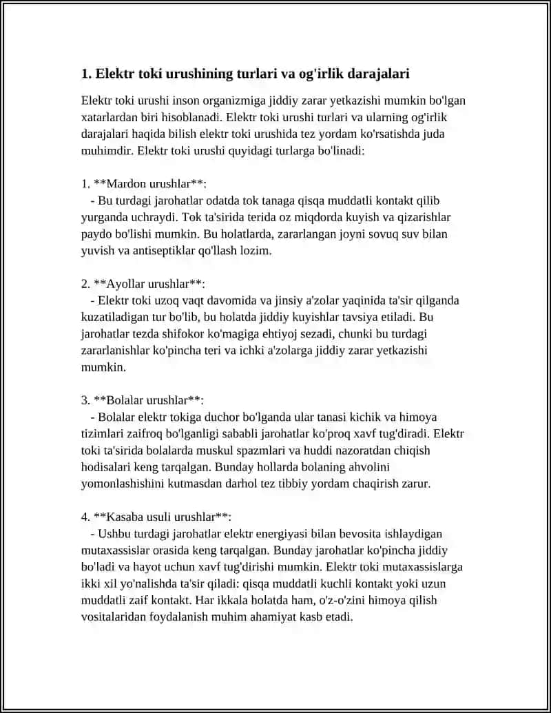 ELEKTR TOKI URGUSHIDA TEZ YORDAM KORSATISH 3