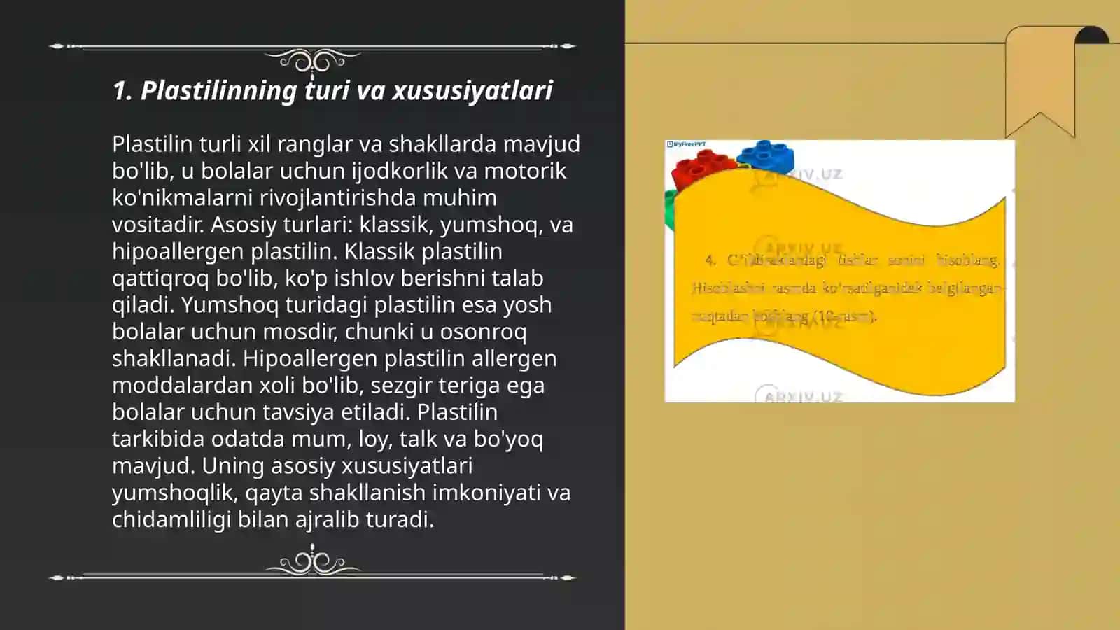 Plastilindan oʻyinchoqlar yasash 3