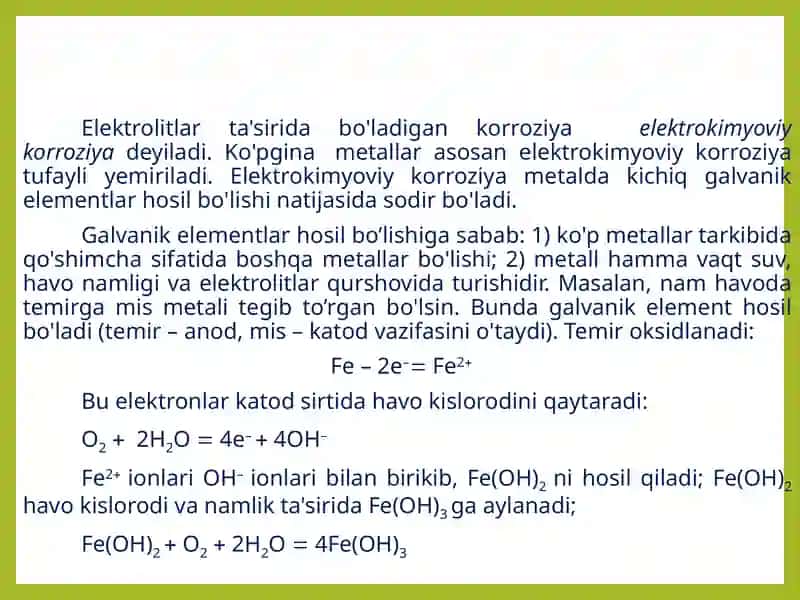 Metallarkorroziyasi haqida tushuncha 3