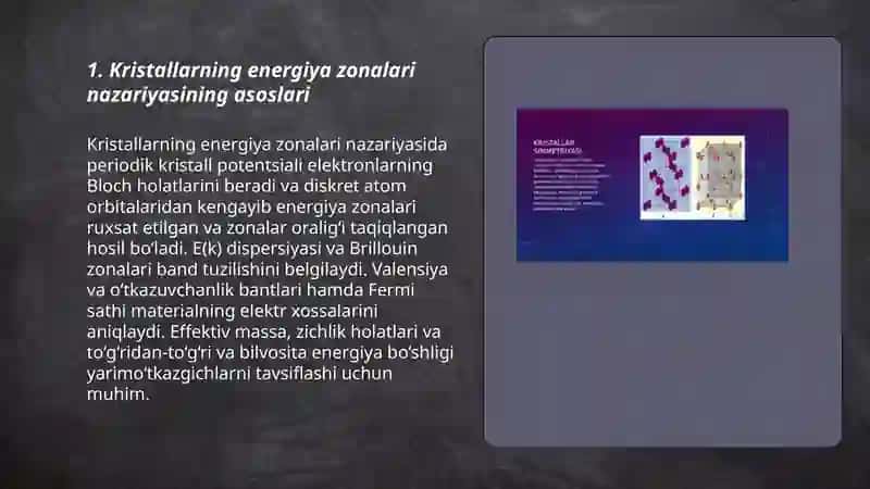 Kristallarning zonalar nazariyasi 3