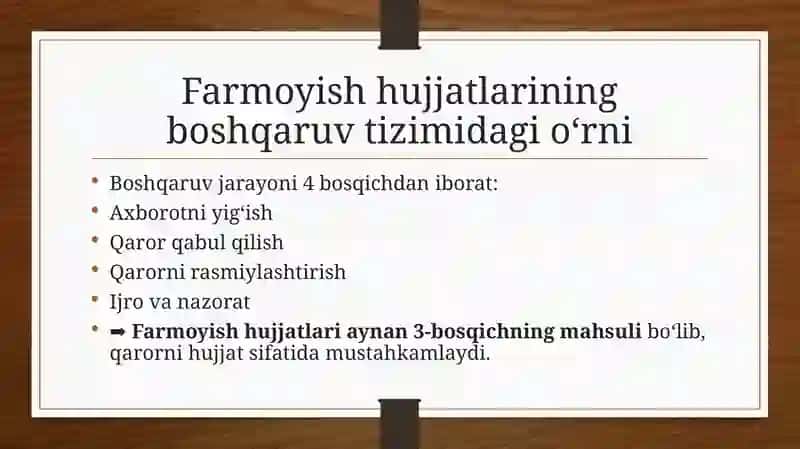 Farmoyish hujjatlari ilmiy-ta’rifi 3