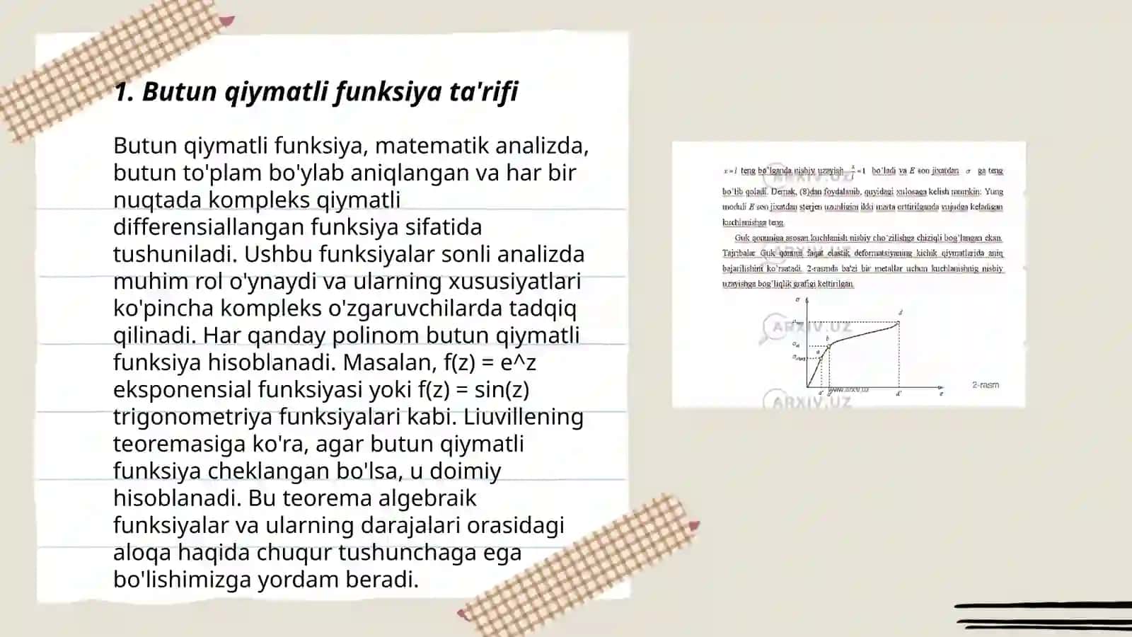 Butun qiymatli funksiyalar 3