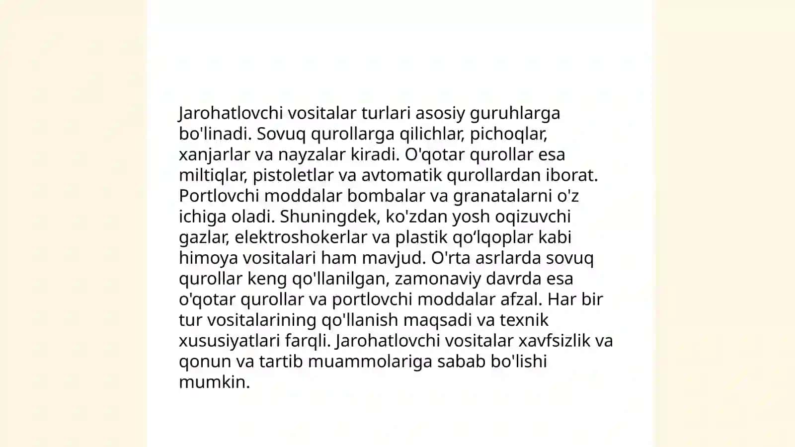 Jarohatlovchi vositalar turlari 3
