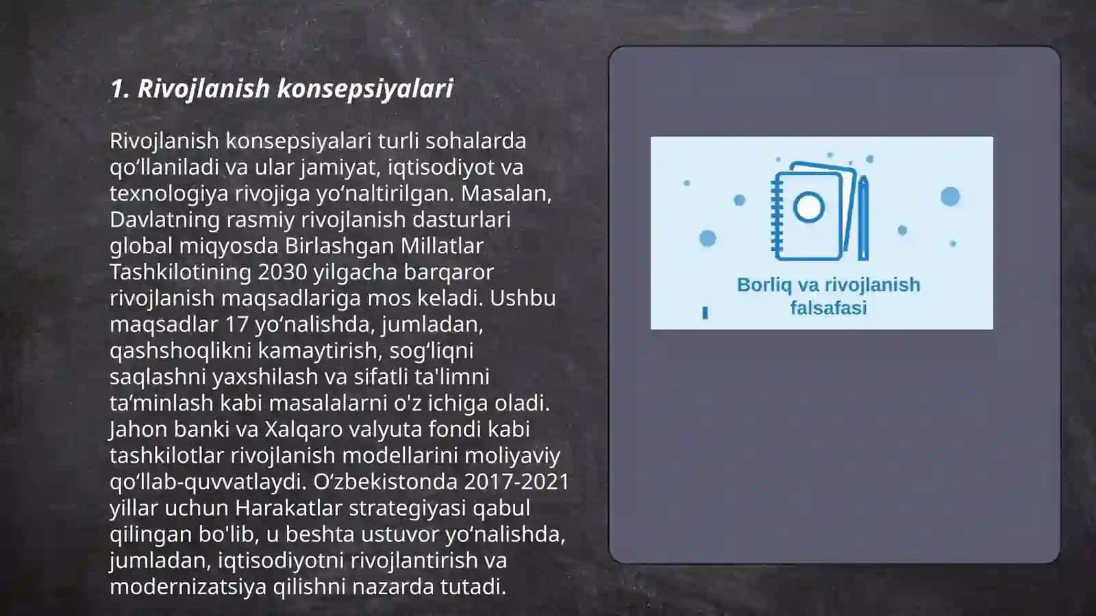 Rivojlanish falsafasi 3