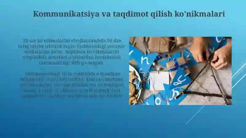 Kommunikatsiya va taqdimot qilish ko'nikmalari 3