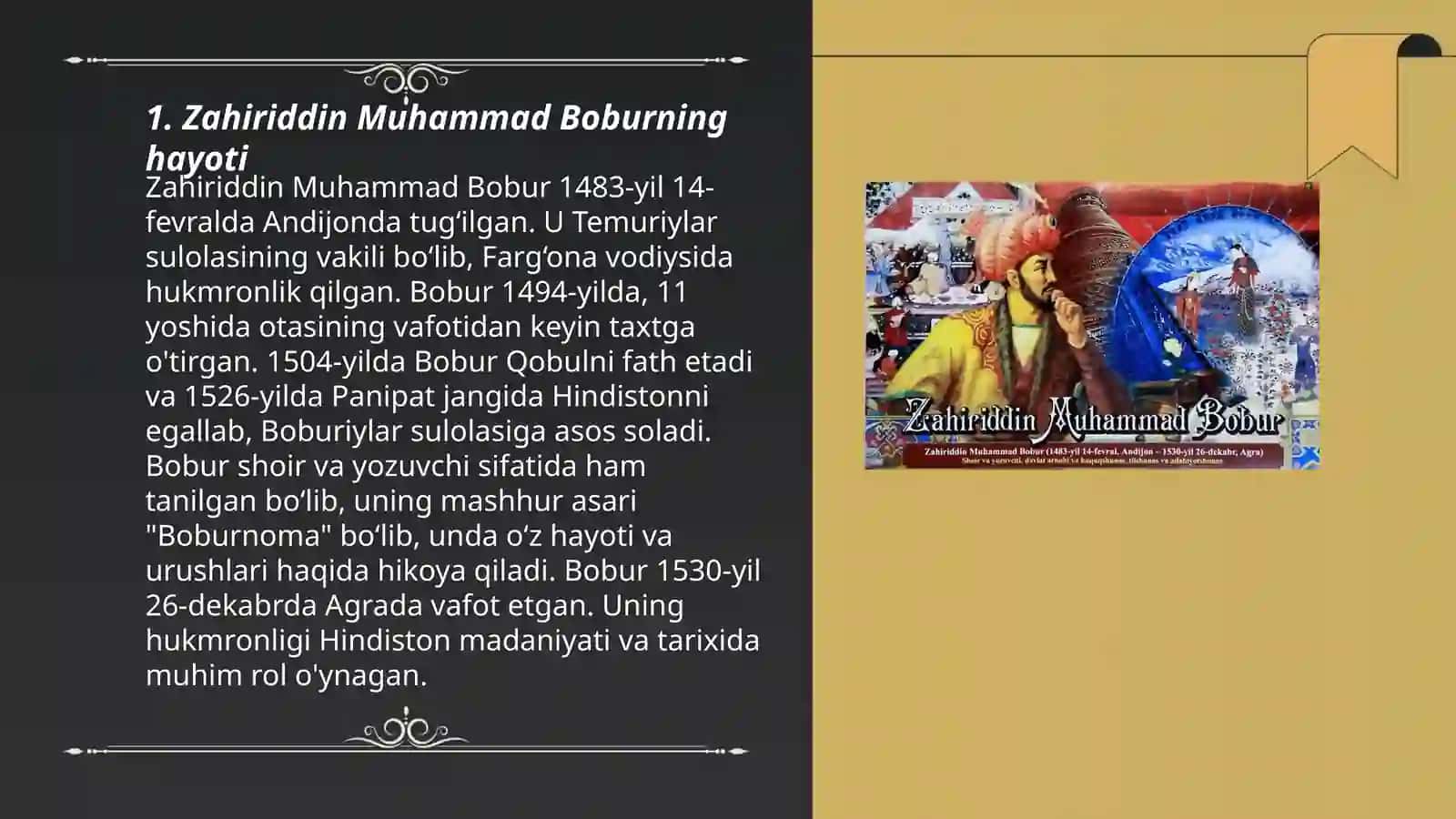 Bobur lirikasi 3