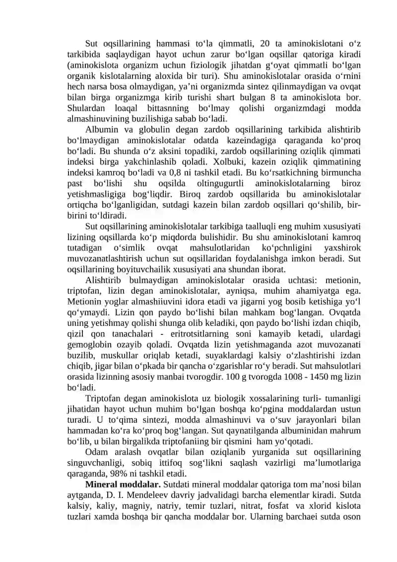 SUTNI OZIQAVIY QIYMATI VA TARKIBI 3