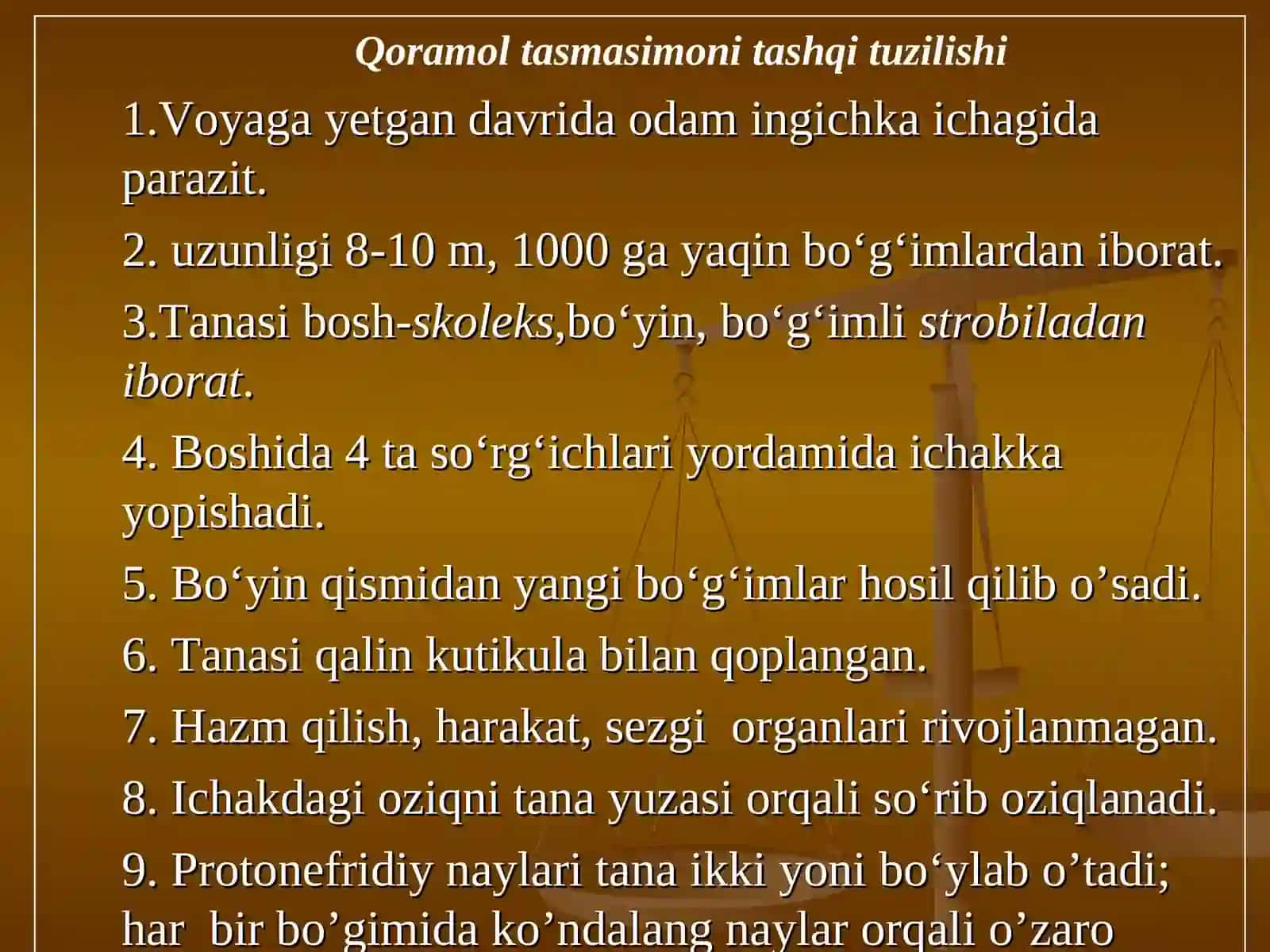 Tasmasimon chuvalchanglar umumiy tavsifi 3