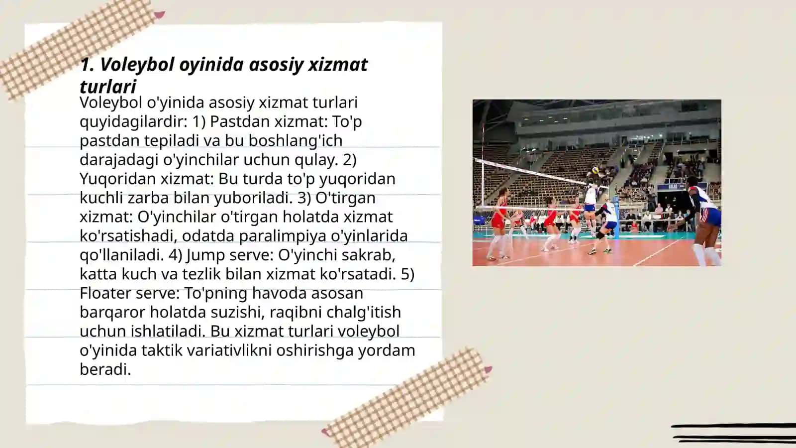 Voleybol O'yini Texnikasi 3